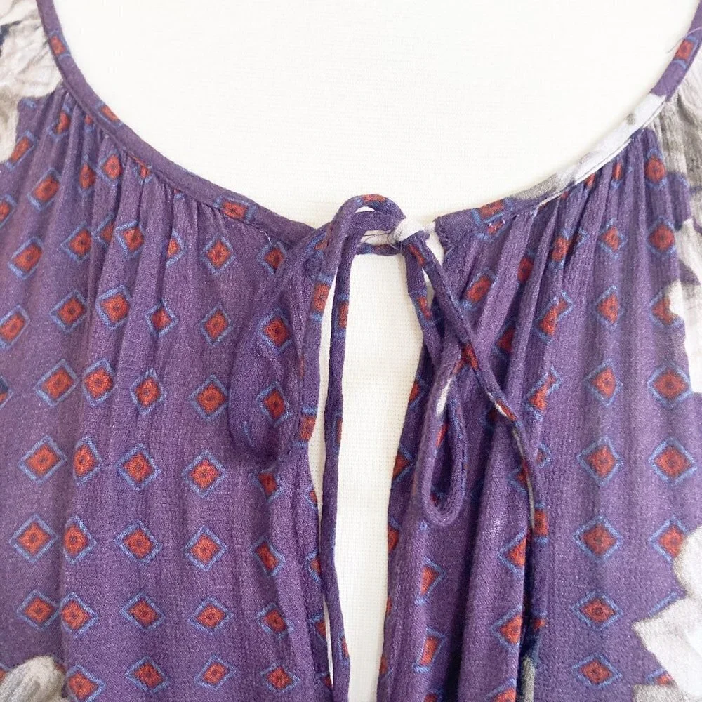 Free People Sunset Boulevard Floral Mini Boho Romper Sz XS